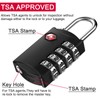 ZHEGE Luggage Lock, TSA Approved Travel Lock, 4 Digit Combination