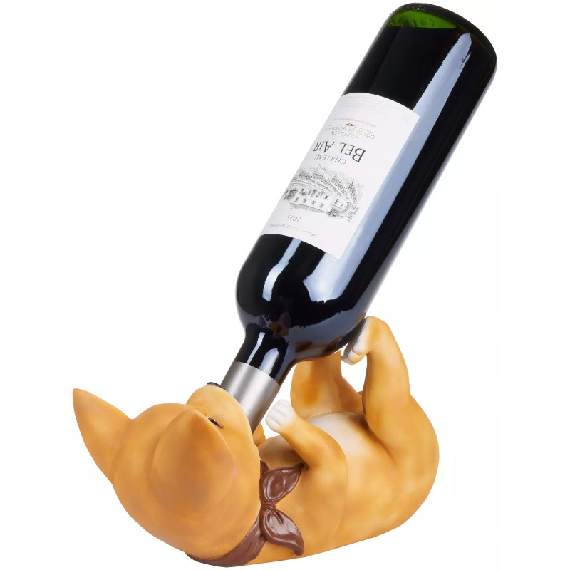 BRUBAKER Wine Bottle Holder Thirsty Dog - Chihuahua - Drunk