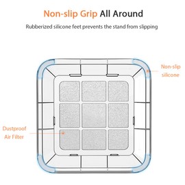 IFCASE Desktop Dust, Air Filter Stand for Mac Mini 2010-2023 M1 M2 Pro, Mac Studio M1 M2 Max/Ultra (Clear)