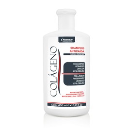 Shampoo Anticaída con Colágeno  Romero  Linaza, Ayuda a reducir la caída y estimula el crecimiento del cabello 450 ml                                 