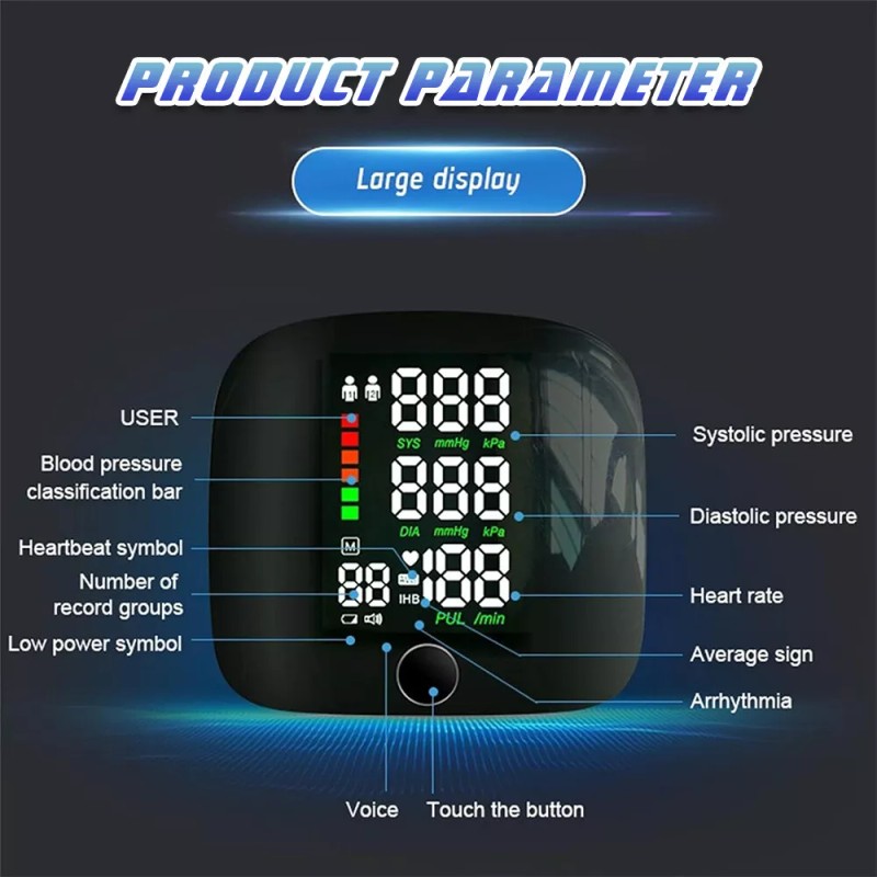 SOFIA Automatic Digital Wrist Blood Pressure Monitor BP Machine Cuff