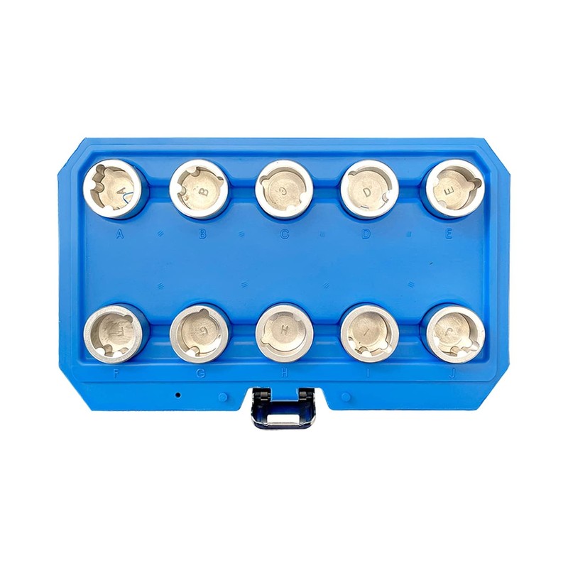 JEUCLEL 10PCS Wheel Locking Nut Key Kit for Land Rover