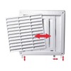 130x130mm Wall Ventilation Grille Cover Net Pull Cord Shutter 125mm