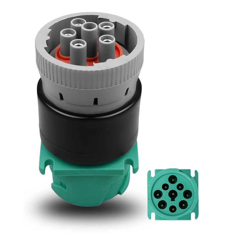 HUFEWU Female Diagnostic Adapter Plug 9pin J1939 Type 2 to