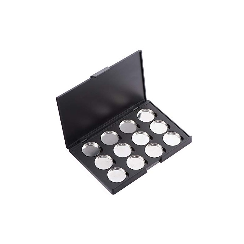 Allwon Empty Magnetic Eyeshadow Makeup Palette with 12Pcs 26mm Round