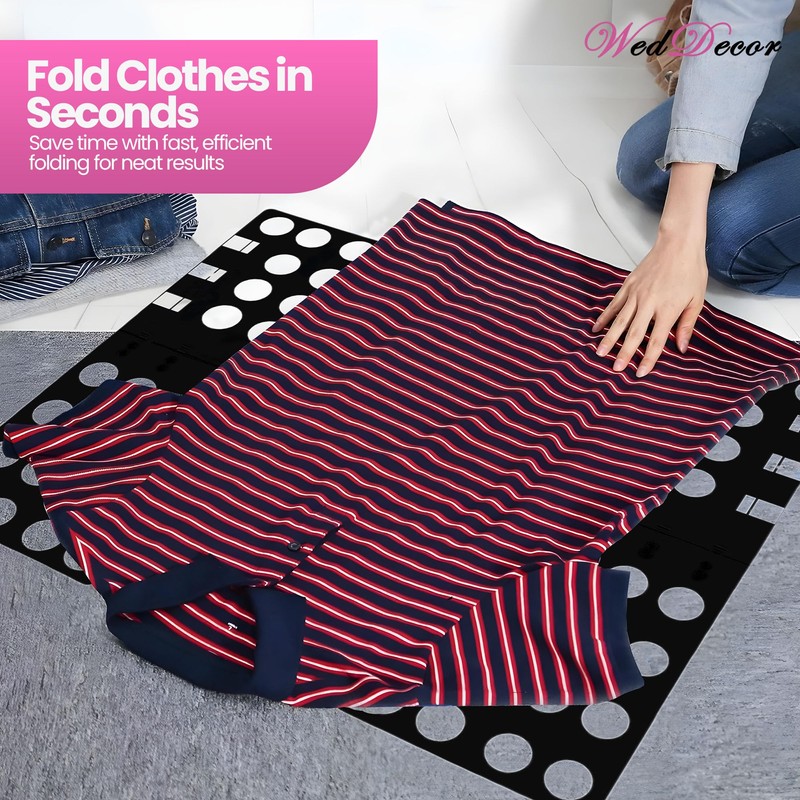 WedDecor Tshirt Folding Board Black | Fast Speed Clothes Shirt