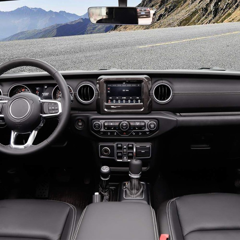 RT-TCZ 7" Carbon Fiber ABS Dashboard GPS Navigation Panel Frame