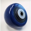 Unbranded (1) 4x2 POLY WHEEL, BLUE/BLACK, ROLLER BEARING, 1/2" ID,