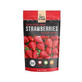 ReadyWise Simple Kitchen Freeze-Dried Strawberries, Vegetarian and Gluten-Free Snacks, 24 Servings, Pack of 6