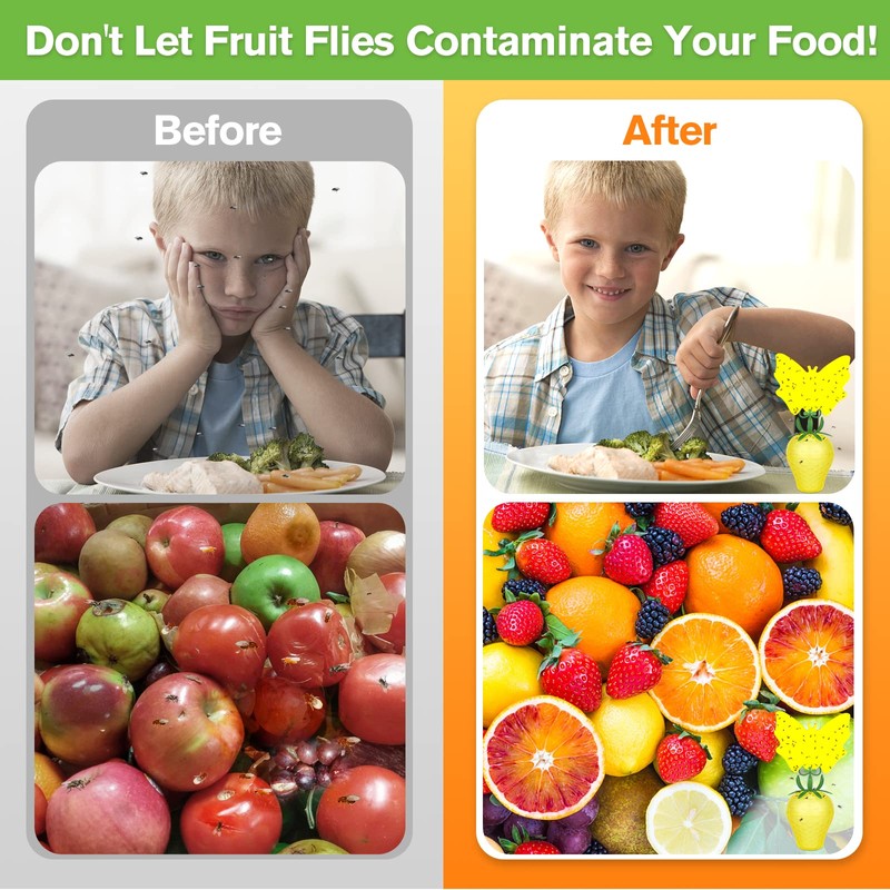 Fruit Fly Trap for Indoors,2025 Upgrade Fruit Flies Gnat Killer