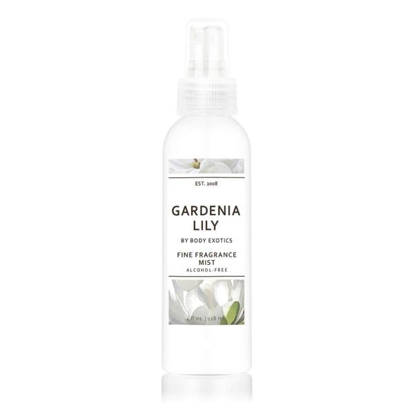 Gardenia Lily Perfume Fine Fragrance Mist by Body Exotics 4 Fl Oz 118 Ml ~ an Irresistible Blend of Summer Gardenias and Elegant Lilies
