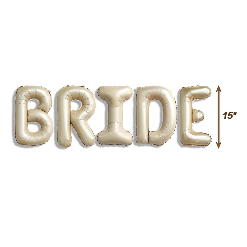 A Bride in Tini Bit Letter Balloons with Diamond Ring