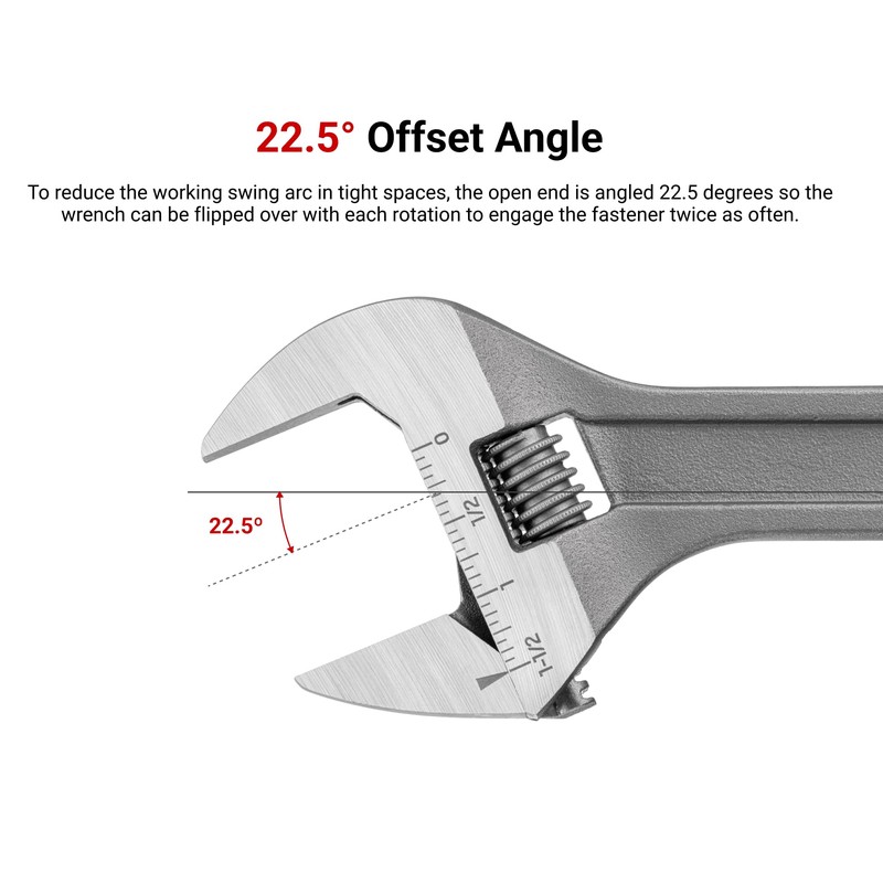 TEKTON TEKTON 9 Inch Adjustable Wrench (1-1/2 in. Jaw Capacity)