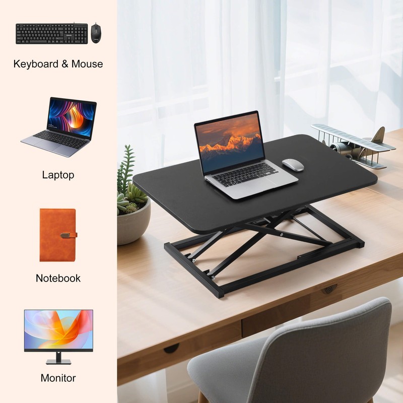 Raathionty Standing Desk Converter Adjustable Height,Keyboard Riser for Stand Up
