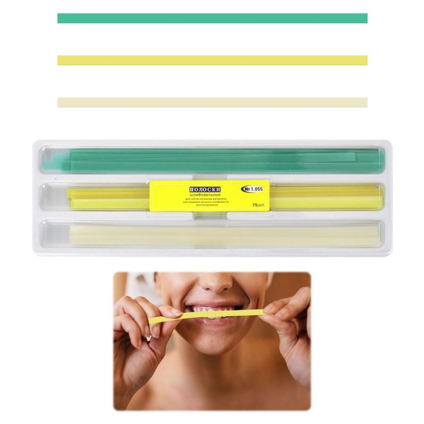 Dental Polishing Strips,75PCS Thickness Tooth File for Chipped Tooth,Teeth Abrasive