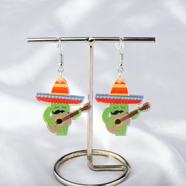 Mexican Fiesta Party Earrings Cinco De Mayo Jewelry Mexican Festival Lover Gift for Mexican Women, CM, No Gemstone
