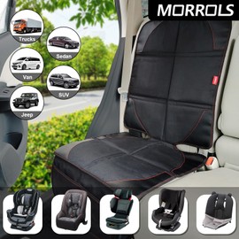 MORROLS Car Seat Protectors For Child Car Seats,1 Pack Waterproof Leather Seats Protectors With Non-Slip Bottom Large Mesh Pockets Leather And Fabric Car Seats For SUV, Sedan, Trunk