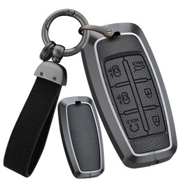 ontto Intelligent Key Fob Cover Keyless Entry Remote Case Stylish and Durable Key Housing Fit for Hyundai Genesis G70 GV70 G80 GV80 G90 GV90 2020-up Accessories Black