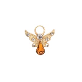 Roman Birthstone Angel Pin November Citrine