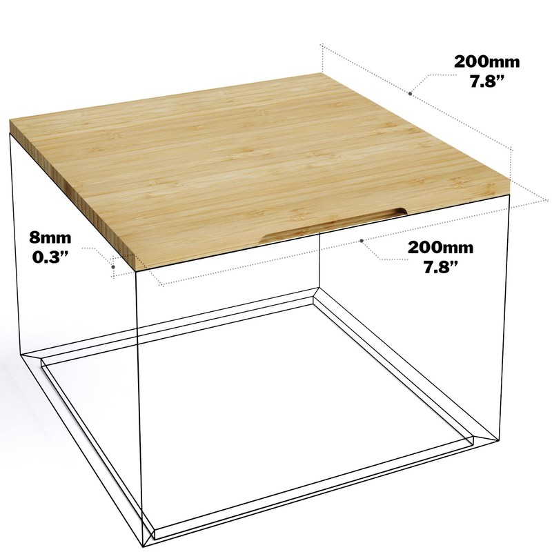 KD Essentials Bamboo storage-box lid (certified sustainable wood, natural)