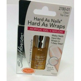 Sally Hansen Hard As Nails Hard As Wraps Nail Hardener Clear 0.4 Ounce top coat