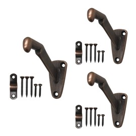 Handrail Bracket Heavy Duty Wall Mounted Antique Bronze V Style, 3 Pack | HOWTOOL