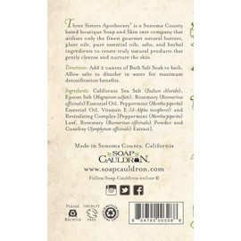 Three Sisters Apothecary Fine Handmade Soaps & Sundries Three Sisters Apothecary 20 oz. Bath Salt Soaks (Rosemary and Mint)