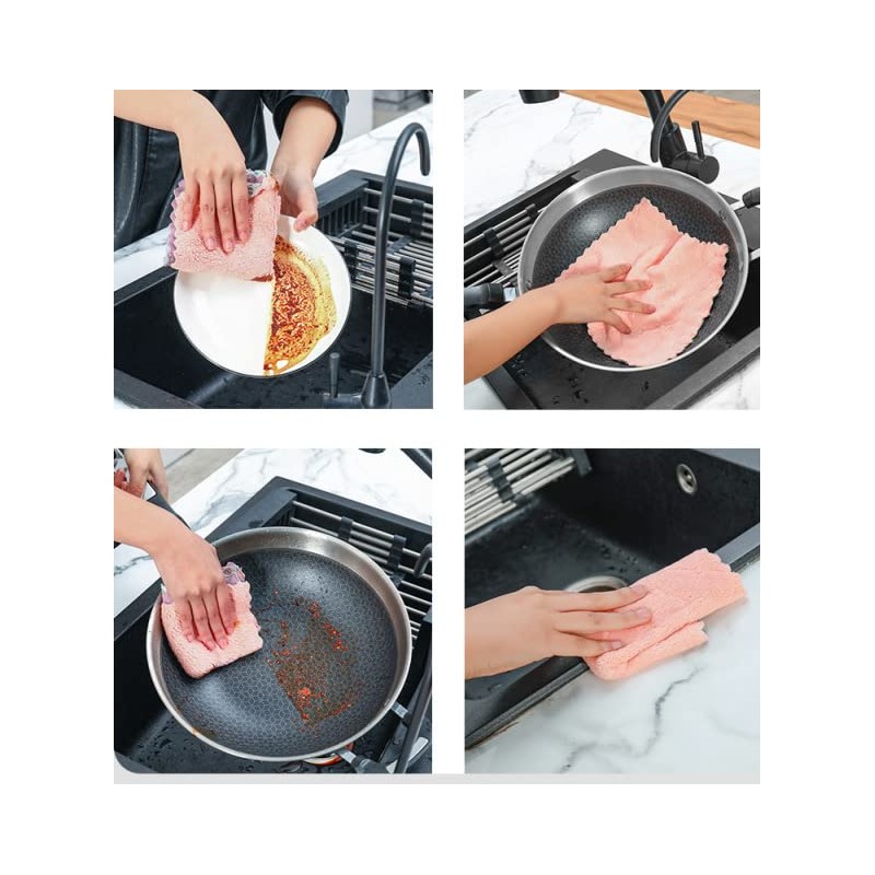 ScrubMe| 6 Pack Microfibre Cloths | Extra Absorbant | Double