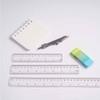 CHANGJIQ Transparent Ruler Plastic Drawing Tool Measuring Tool Scale Inch