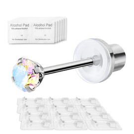 Sterile Earrings for Piercing Gun Warrior Disposable Earring Makers with Alcohol Swabs, Easy to Use at Home, Suitable for Women and Men for Ear and Helix Pack of 12