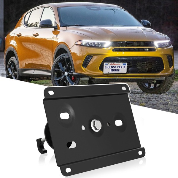 Tow Hook Adapater No Drill Front Grille License Plate Mounting