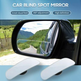 HIZPO 2X Blind Spot Mirror Auto 360° Wide Angle Convex Rear Side View Car Truck SUV US
