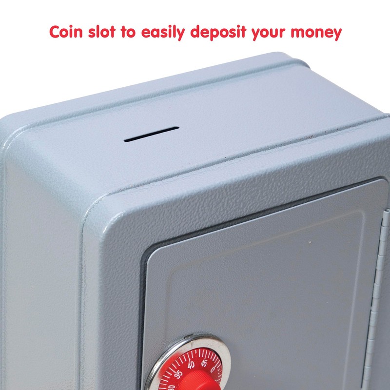Schylling Steel Safe with Alarm - Kids Silver Metal Safe