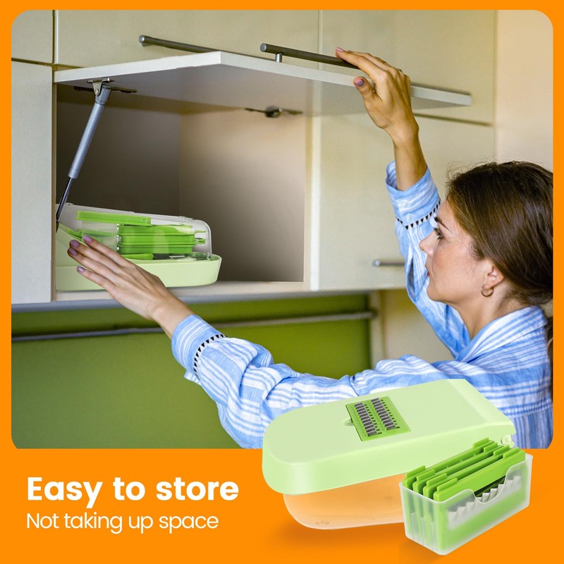 17-in-1 Vegetable Chopper, Multifunctional Veggie Chopper Dicer, Vegetable Cutter with