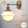 Pathson Vintage Wall Sconce Lamp with Milk White Glass Shade,