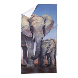 CafePress Elephants Mom Baby Large Beach Towel, Soft Towel with Unique Design