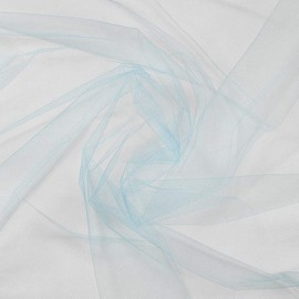 Expo International Decorative Matte Tulle, Bolt of 54” X 25 Yards, Polyester Fabric for Wedding, Floral, or Party Decorations, Easy-to-Use, Light Blue, Pack of 1