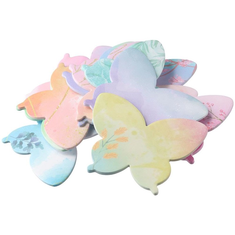 Risedot 240 Sheets Colorful Butterfly Shaped Sticky Notes Set, Cute