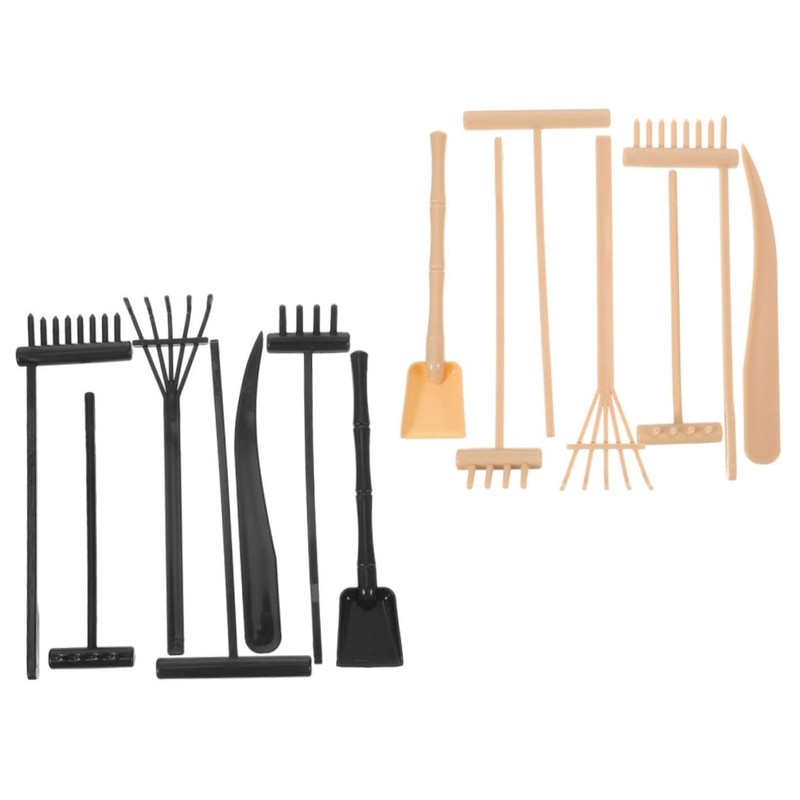 Abaodam 3sets Garden Kit Zen Garden Accessories Mini Rakes for