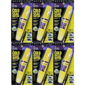 Maybelline New York 6 Pack New Maybelline The Colossal Volume Mascara Classic Black 231 - 9X VOLUME