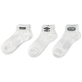 Umbro 401350 Kids' Socks, 3-Pair Set, Sneaker Socks, Toe and Heel Deodorizing, Assorted C
