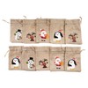 FINGOOO 12 Pieces Jute Burlap Gift Bag Pouches Drawstring Bag