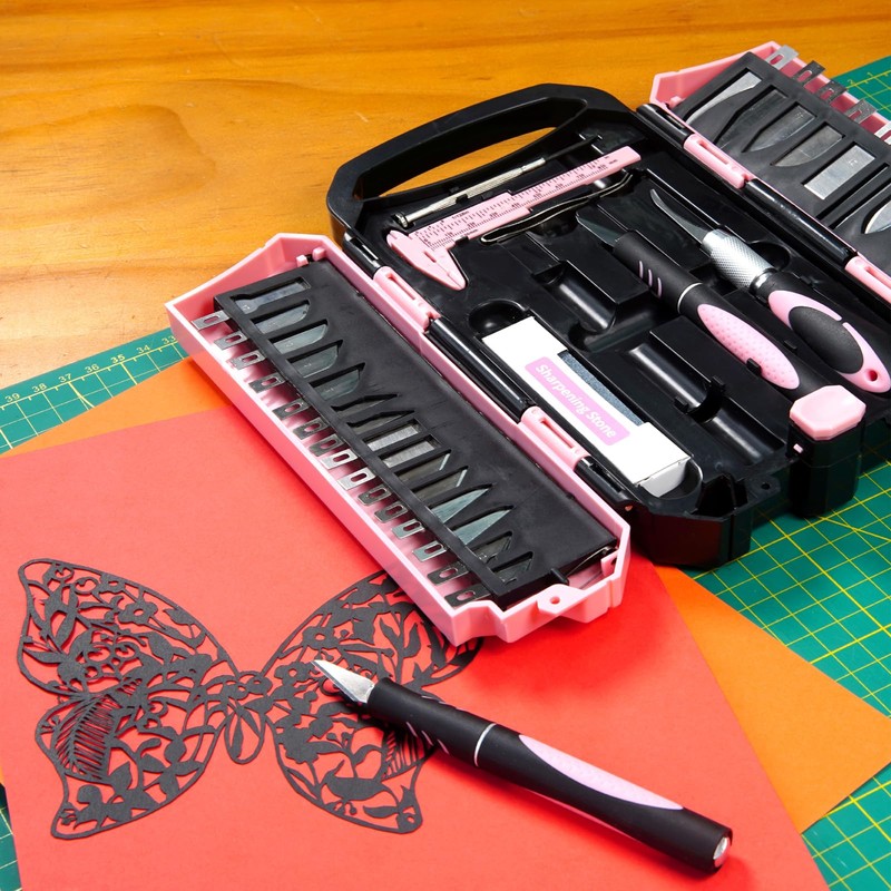 MANUFORE 34pcs Large Exacto Knife set Deluxe Craft Precision Knife