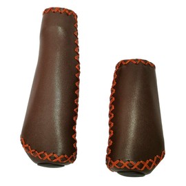 UPANBIKE Bicycle Grips Ergonomic PU Push On 22.2mm Handlebar Anti-Slip Soft Bike Grips for Mountain Bike Road Bike (Coffee/Short)