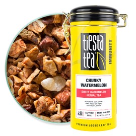 Tiesta Tea - Chunky Watermelon | Sweet Watermelon Herbal Tea | Loose Leaf Tea | Up to 50 Cups | Make Hot or Iced | Non-Caffeinated | 5 Ounce Refillable Tin