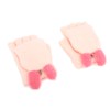 USB Heated Knitted Flap Gloves Half Finger 5V Winter Heating