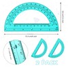 Zonon 2 Pcs 6 Inch Plastic Protractor Math Protractors 180