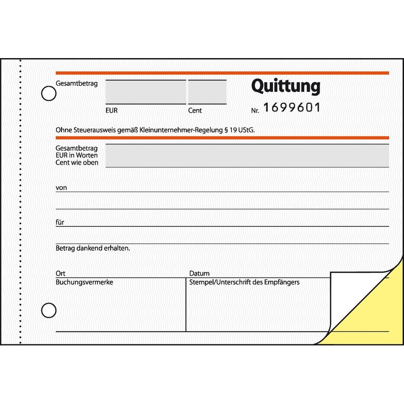 Sigel SD120 Invoices for Small Companies with Security Print, Carbonless,
