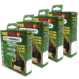 Fuel Firedragon 4 Packs of 6 Tabs Fire Starter for Indoor and Outdoor Use, Colourless