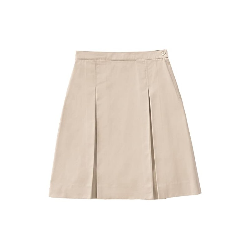 Classroom School Uniforms Girls' Big Kick Pleat Skirt, Khaki, 10.0